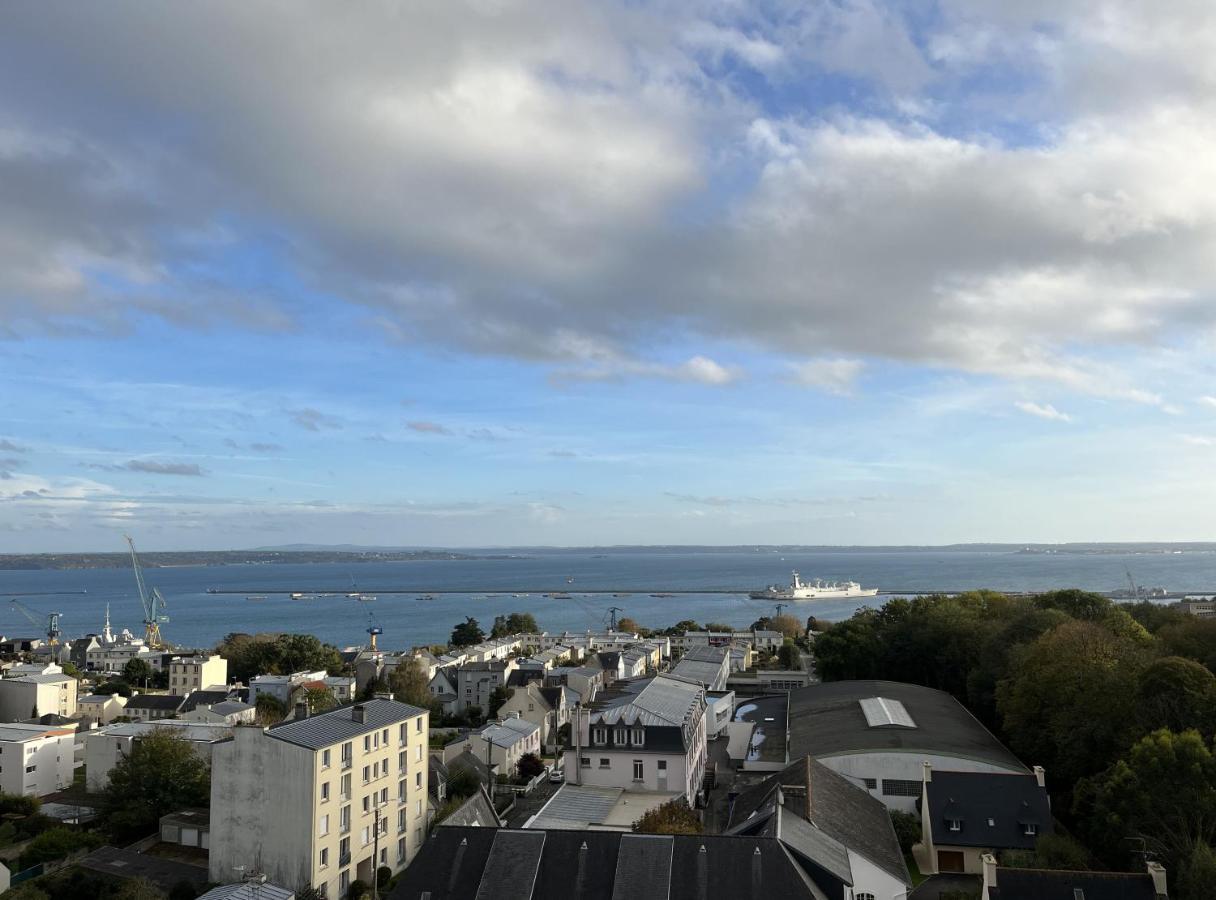 Nouveau! Appartement Vue Mer 180° Et Place Parking Brest Exterior foto