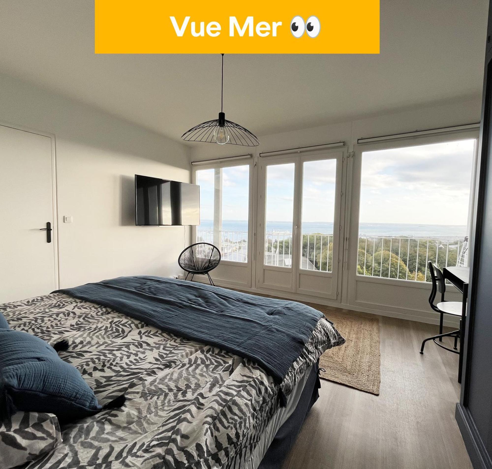 Nouveau! Appartement Vue Mer 180° Et Place Parking Brest Exterior foto
